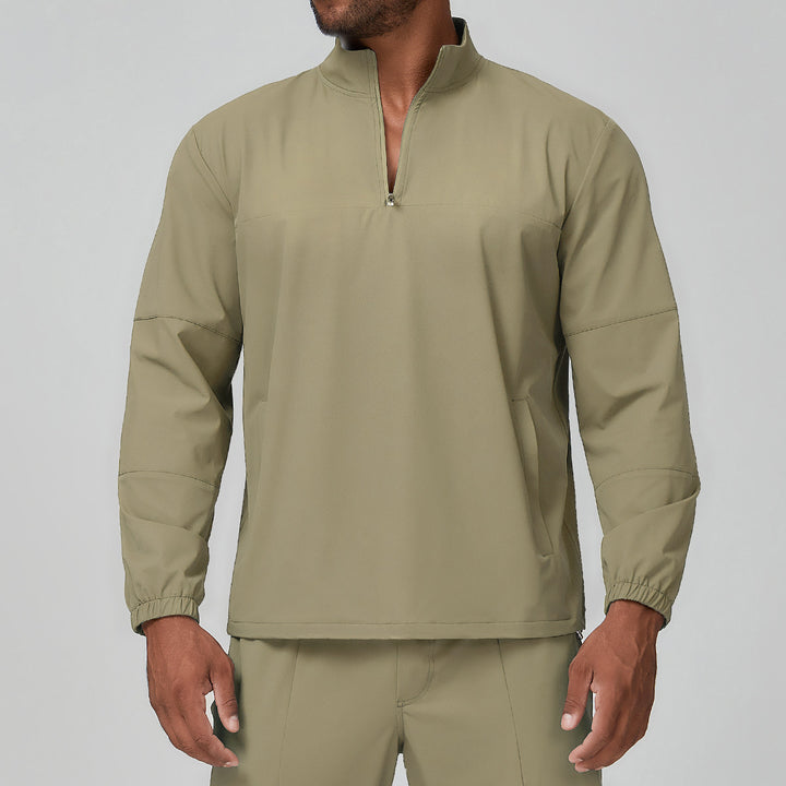 Men's Sporty Jacket with Short Zipper Lisslune