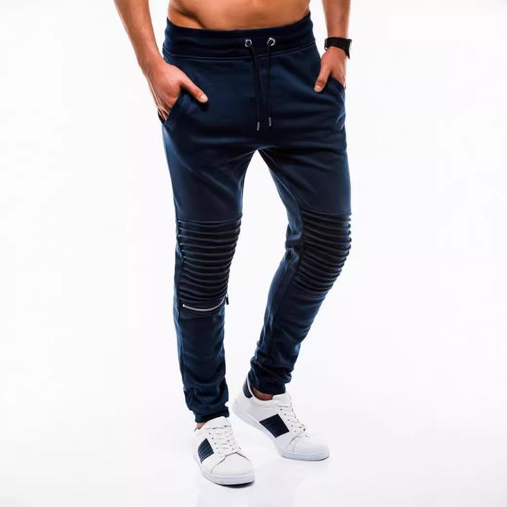 Men's joggers with fashionable ribbed design and elastic waistband Lisslune