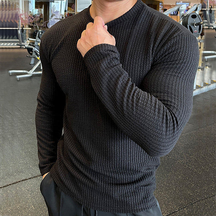 Men's long-sleeve shirt with textured fabric Lisslune