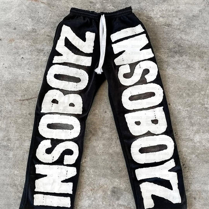 Women's sweatpants with large eye-catching logo print Lisslune
