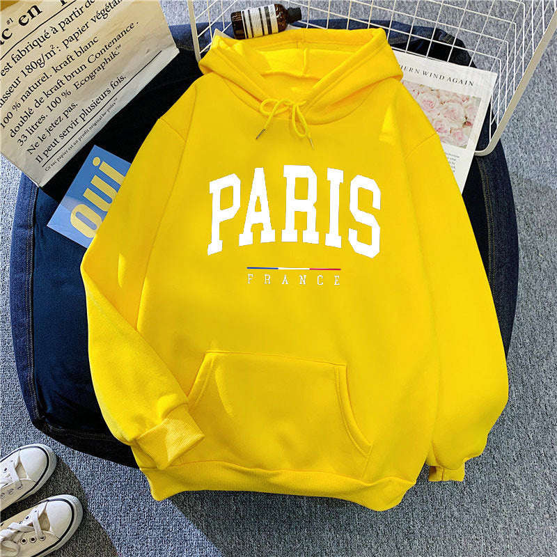 Women's hoodie with large Paris print Lisslune