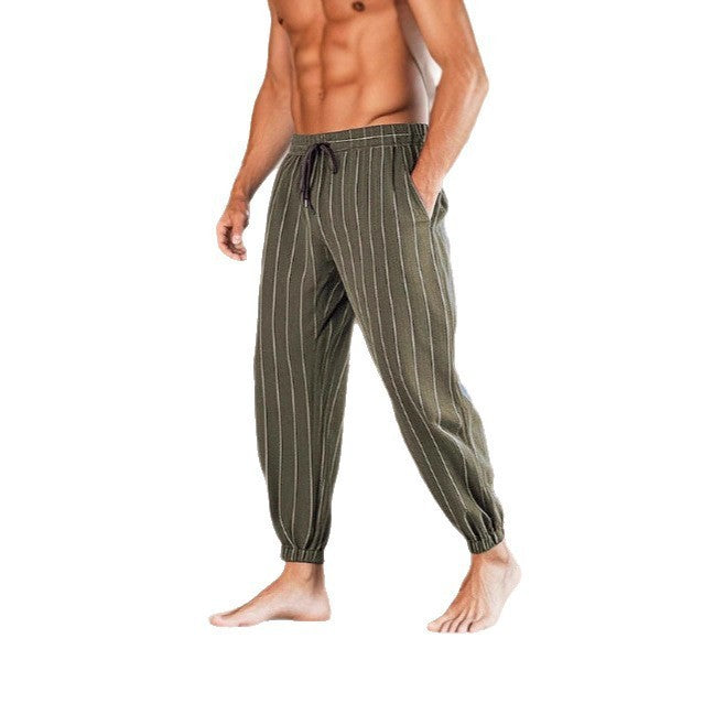 Men's casual pants with modern stripe pattern Lisslune