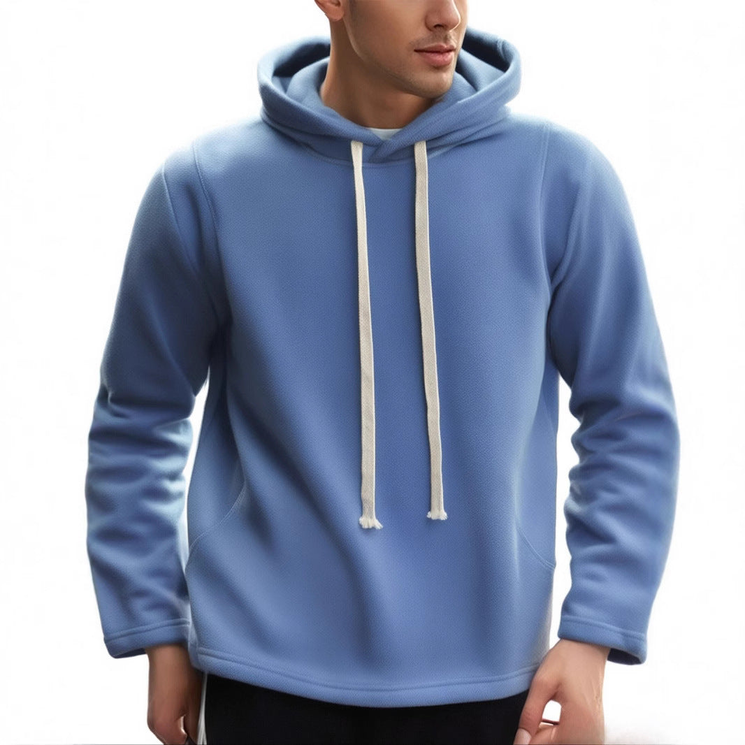 Men's fleece hoodie with fashionable cut and side zippers Lisslune