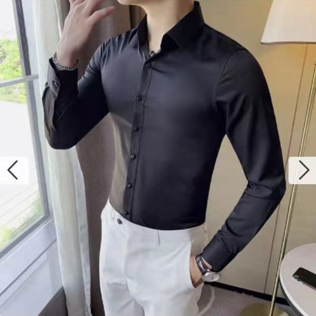 Men's long sleeve shirt with stretchable fit and breathable fabric Lisslune