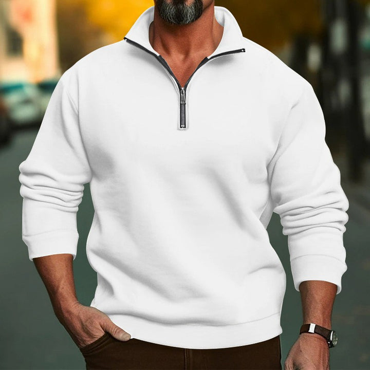 Men's sweatshirt with half zip and cozy fleece Lisslune