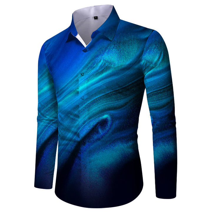 Men's long sleeve shirt with modern check pattern and fitted cut Lisslune
