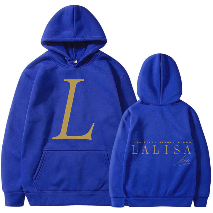 Women's hoodie with stylish initials print and generous kangaroo pocket Lisslune