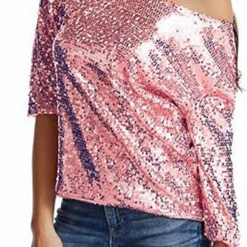 Ladies Sparkling Sequin Blouse Lisslune