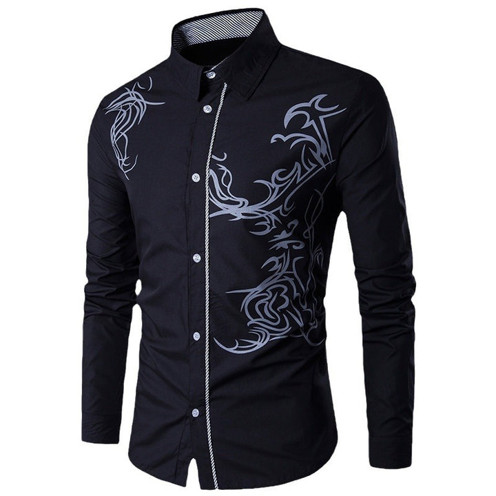 Men's shirt with creative graphic design and elegant cut Lisslune