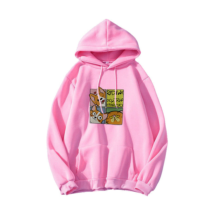 Women's Hoodie with Cute Dog Design Lisslune