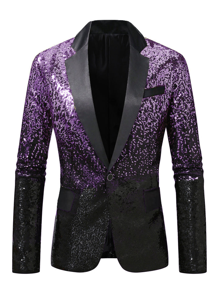 Men's elegant sequined blazer with luxurious accents Lisslune