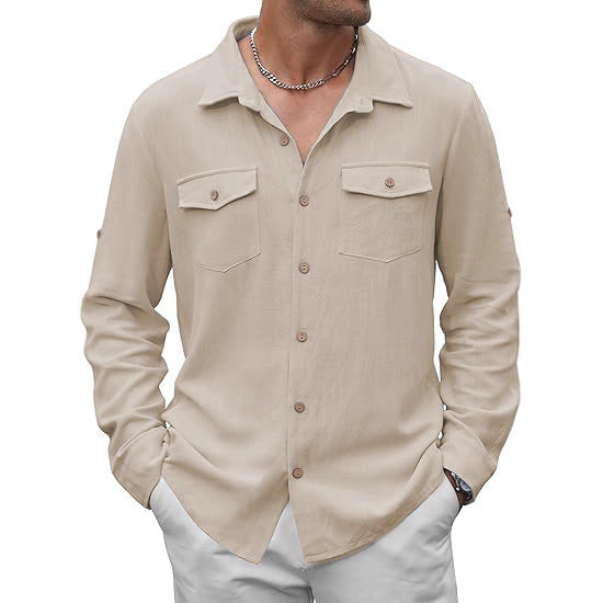 Men's classic casual shirt with two chest pockets Lisslune