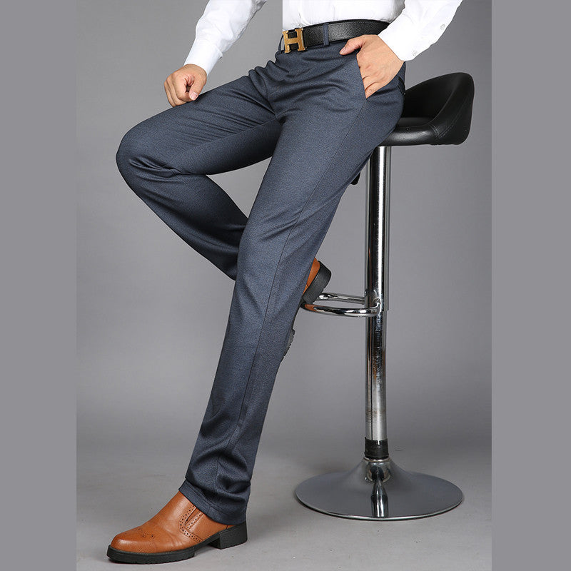 Men's elegant stretch pants with innovative pocket design Lisslune