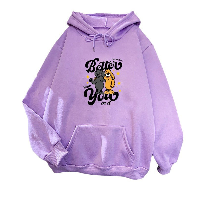 Women's hoodie with playful animal motif Lisslune