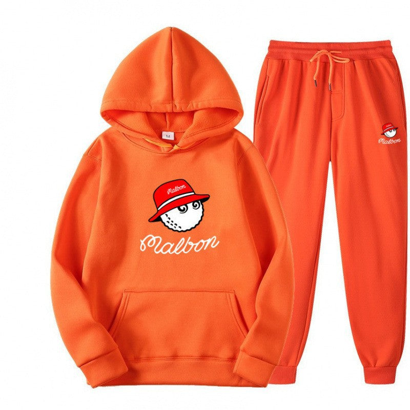 Women's leisure hoodie suit with playful graphic design and practical pockets Lisslune
