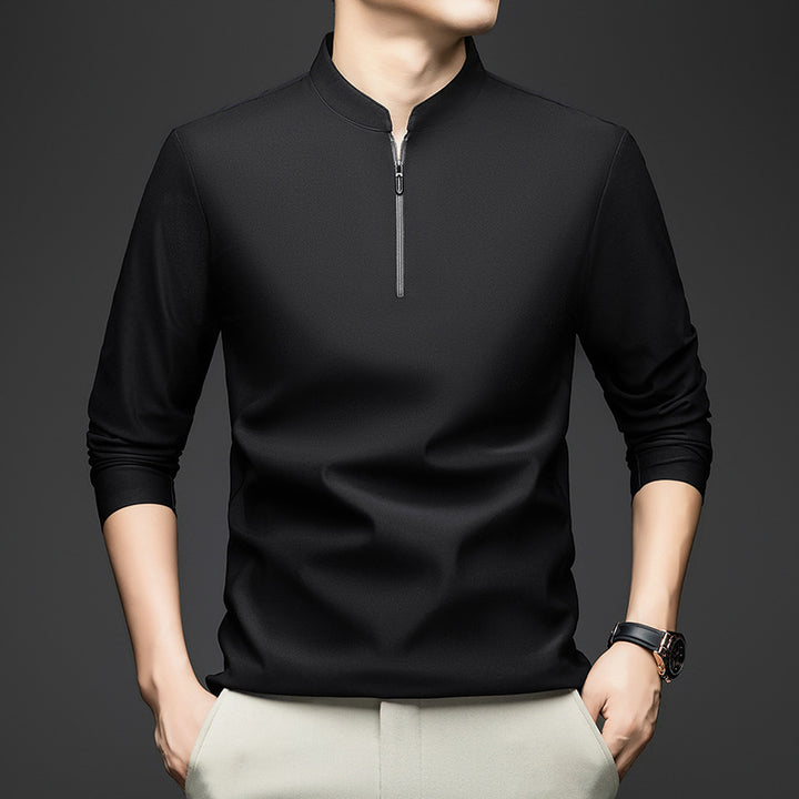 Men's functional pullover with half zipper and stylish stand-up collar Lisslune