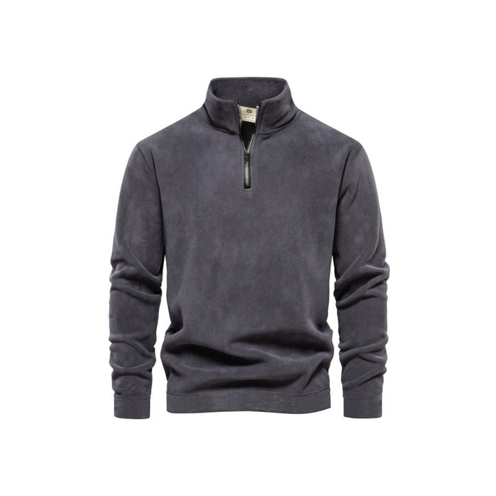 Men's fleece pullover with stand-up collar Lisslune