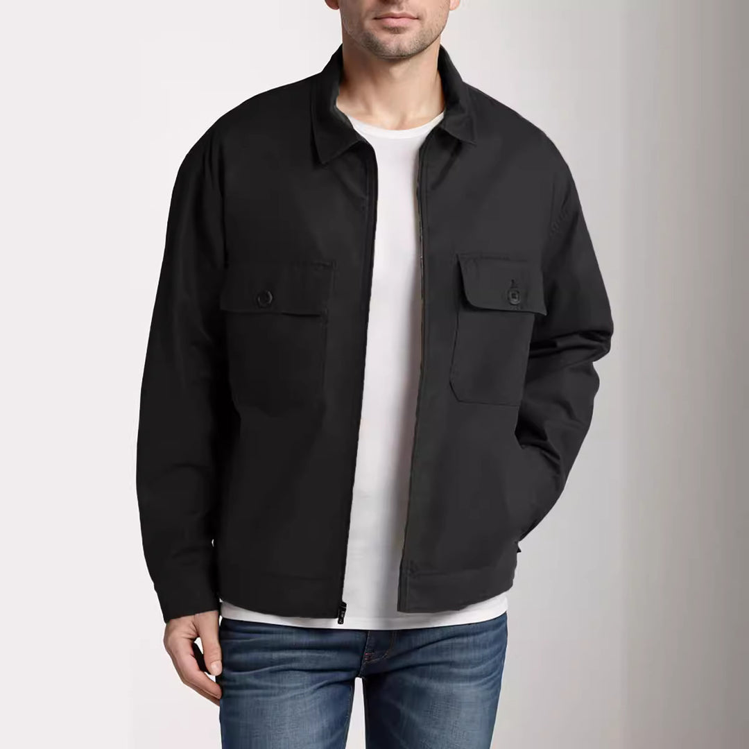 Men's utility jacket in modern design with practical pockets Lisslune