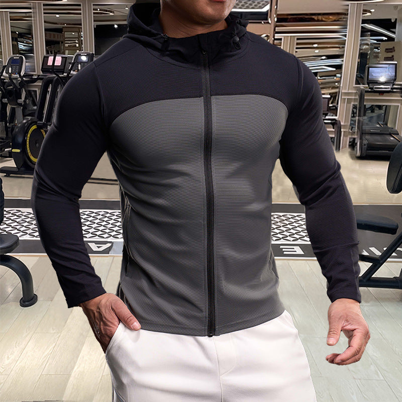 Men's Sports Jacket with Breathable Material and Practical Hood Lisslune