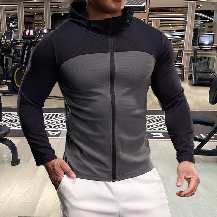 Men's Sports Jacket with Breathable Material and Practical Hood Lisslune