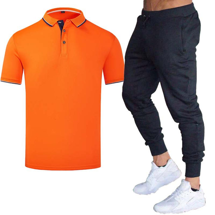 Men's Casual Polo Shirt and Sporty Joggers Lisslune