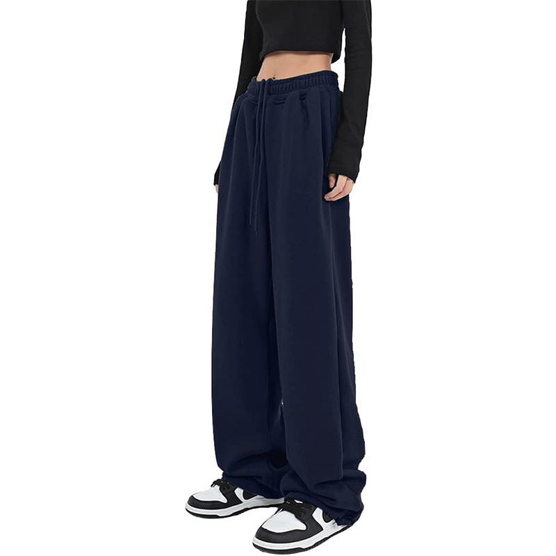 Ladies loose-fitting leisure pants made of soft sweat material with practical pockets Lisslune