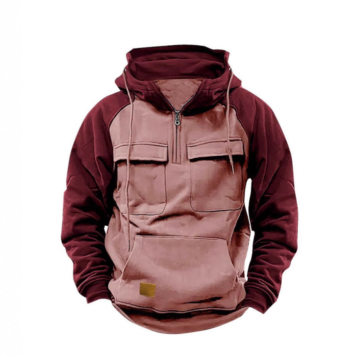 Men's Functional Hoodie with Practical Pockets and Innovative Design Lisslune