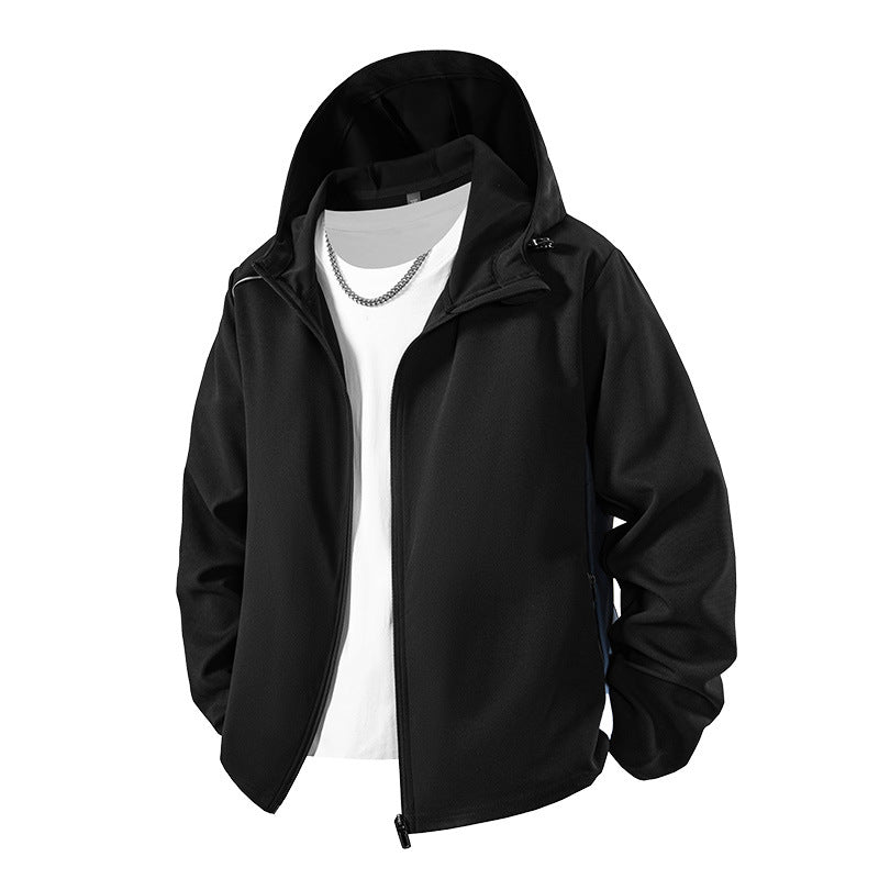 Men's Softshell Jacket with Waterproof Coating and Adjustable Hood Lisslune