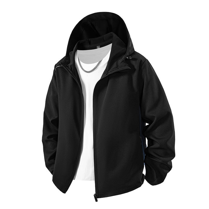 Men's Softshell Jacket with Waterproof Coating and Adjustable Hood Lisslune