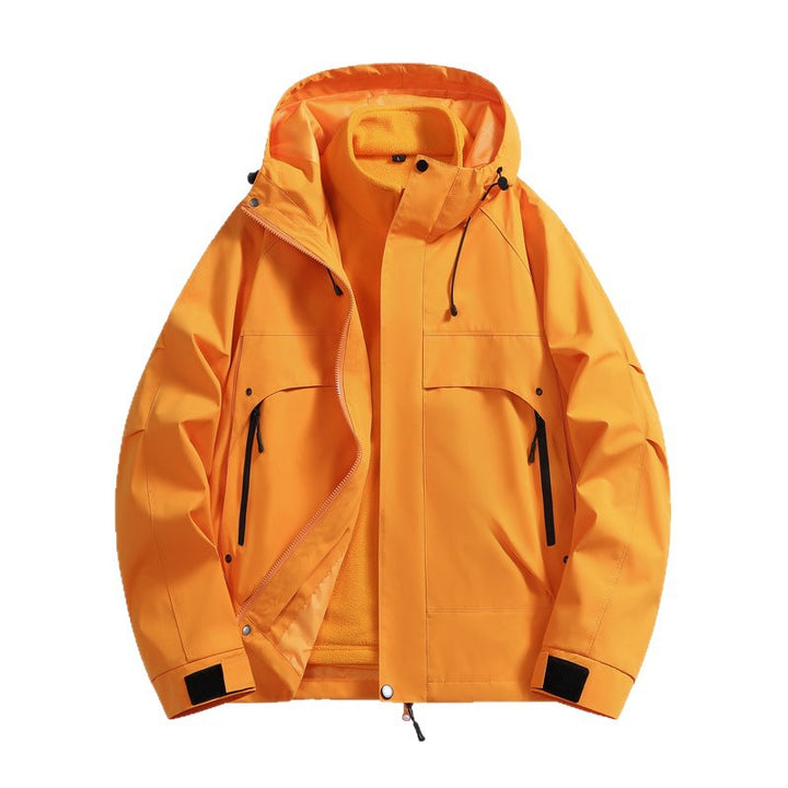 Men's weatherproof multifunction jacket with detachable hood Lisslune
