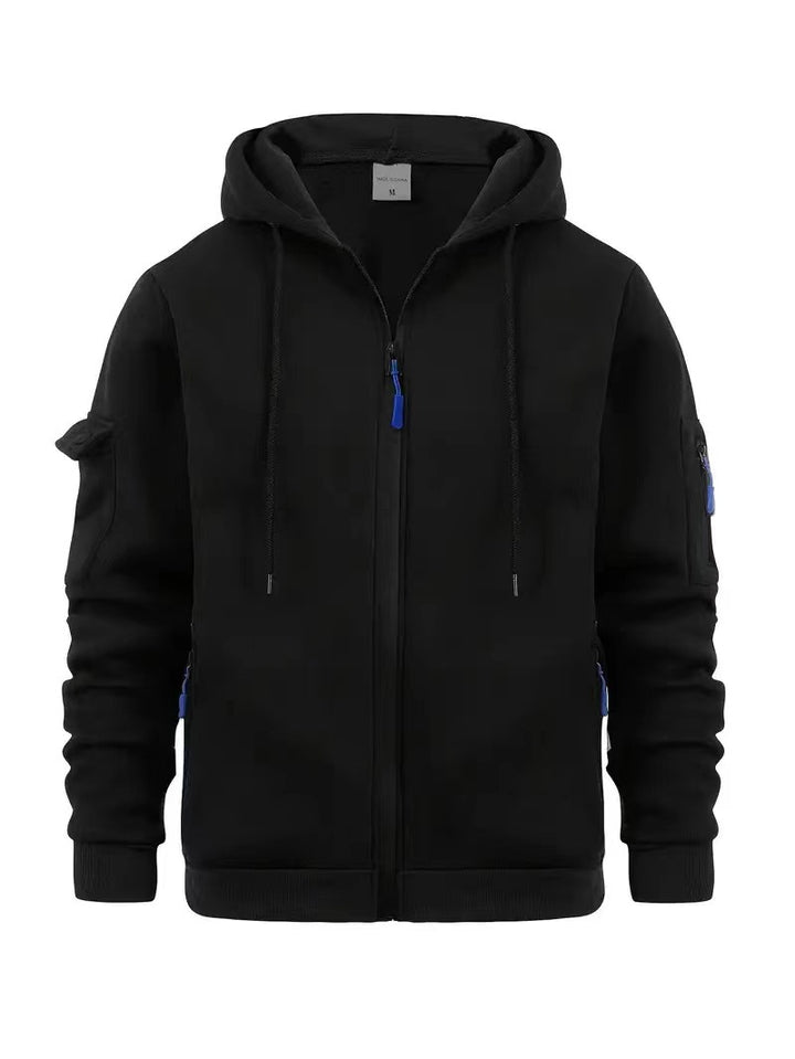 Men's functional hoodie jacket with practical zip pockets Lisslune