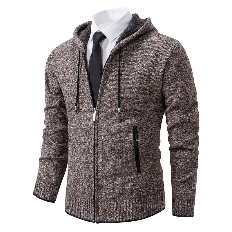 Men's hooded jacket with soft fleece lining and elegant details Lisslune