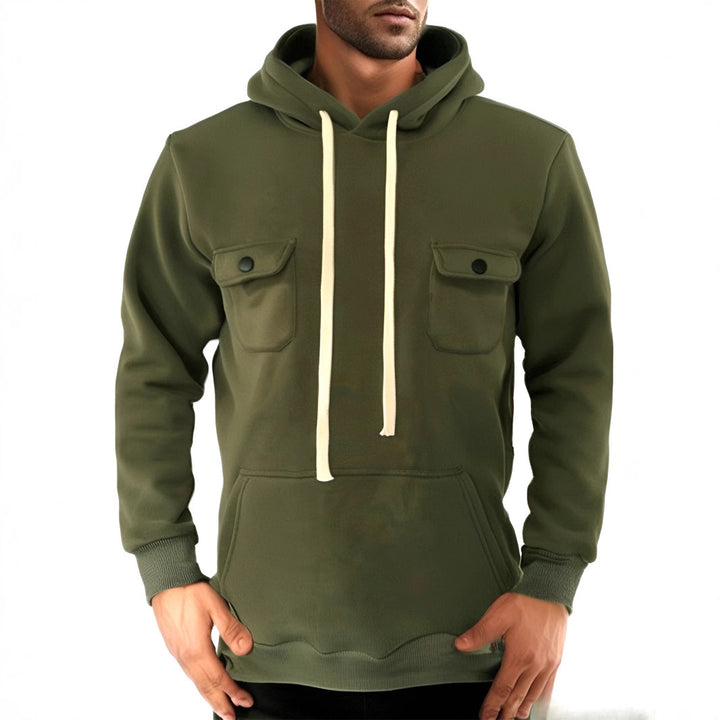 Men's hoodie with practical pockets and textured design Lisslune