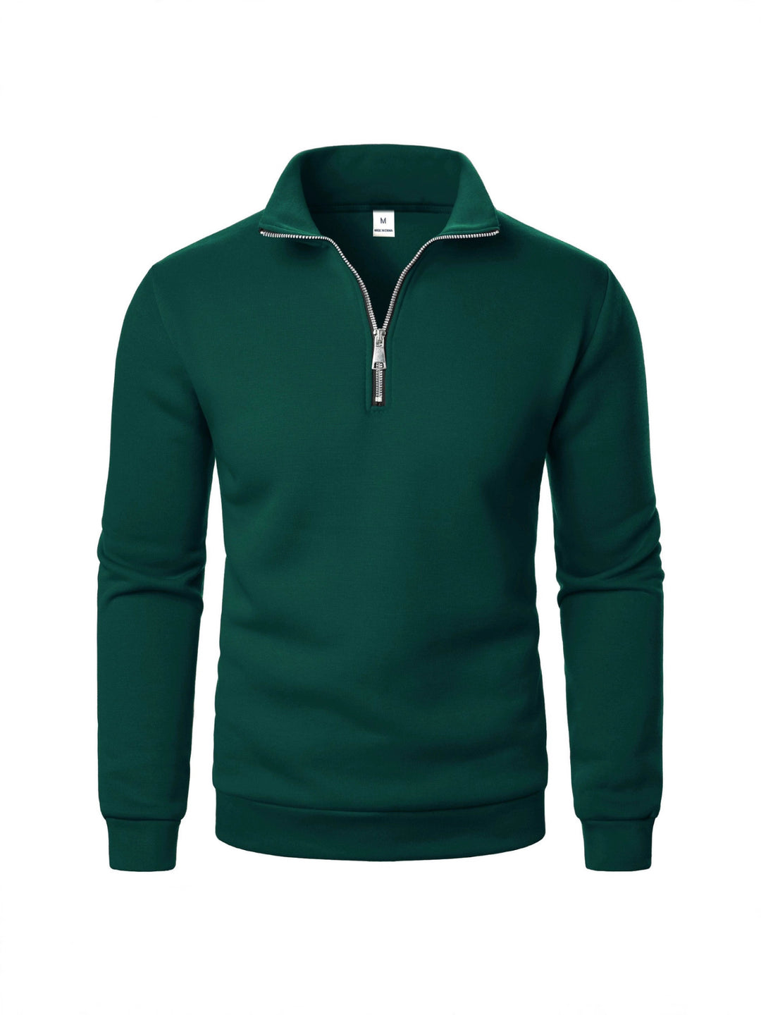 Men's fleece pullover with practical stand-up collar and zipper Lisslune