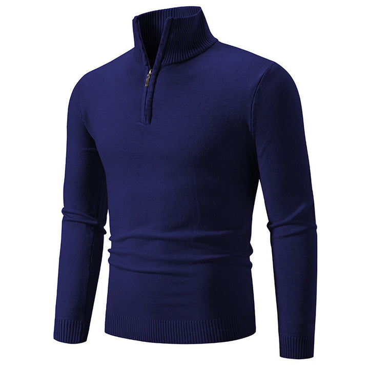 Men's Stylish Sweater with Short Zipper Lisslune