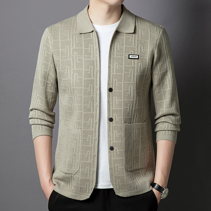 Men's cardigan with unique pattern Lisslune