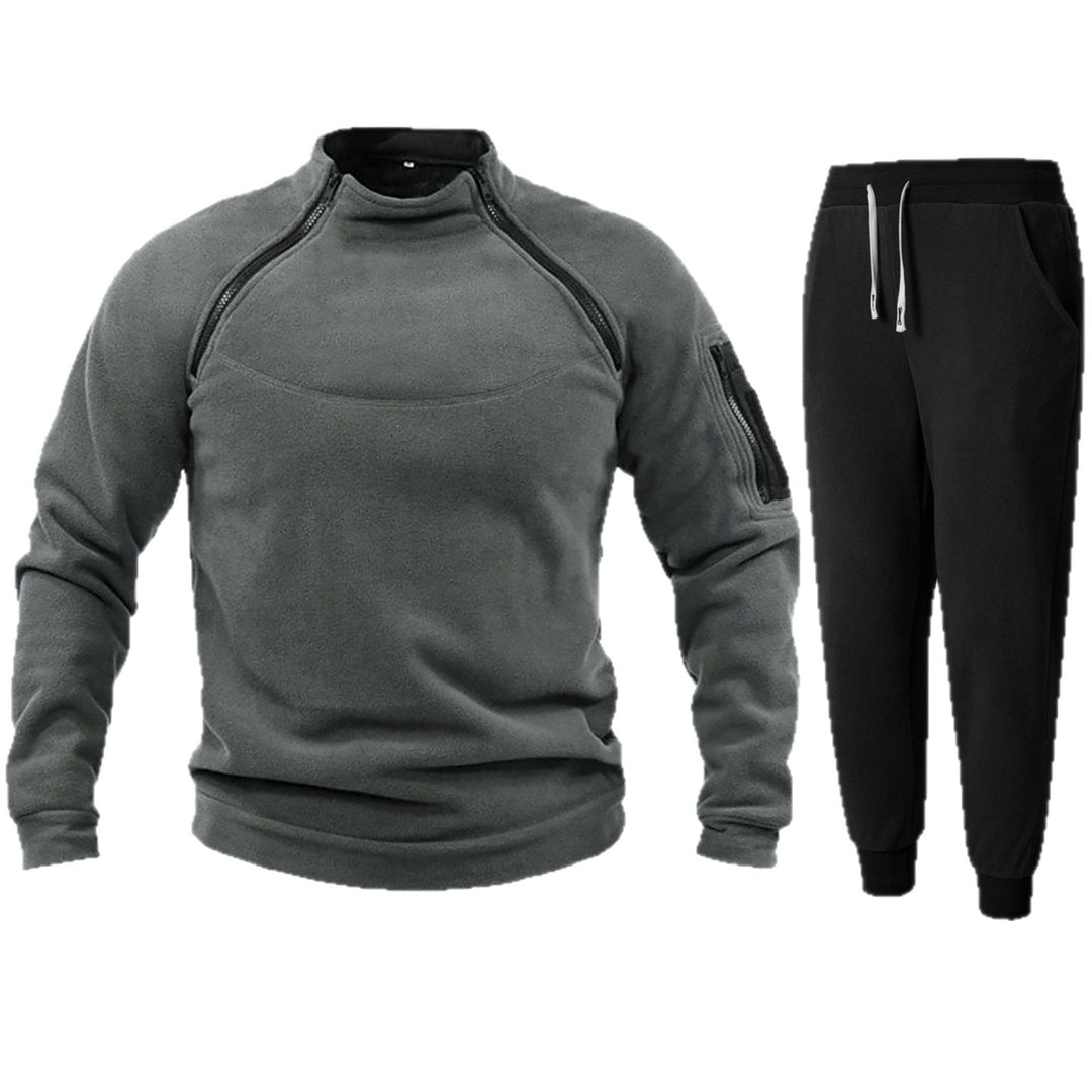 Men's functional fleece jacket with elastic sports pants Lisslune