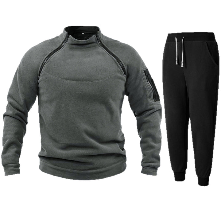 Men's functional fleece jacket with elastic sports pants Lisslune