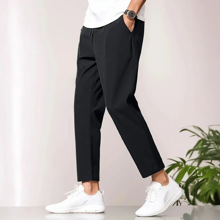 Men's casual leisure pants with elastic waistband and side pockets Lisslune