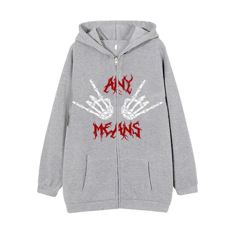 Women's hoodie with unique skeleton design and practical kangaroo pockets Lisslune