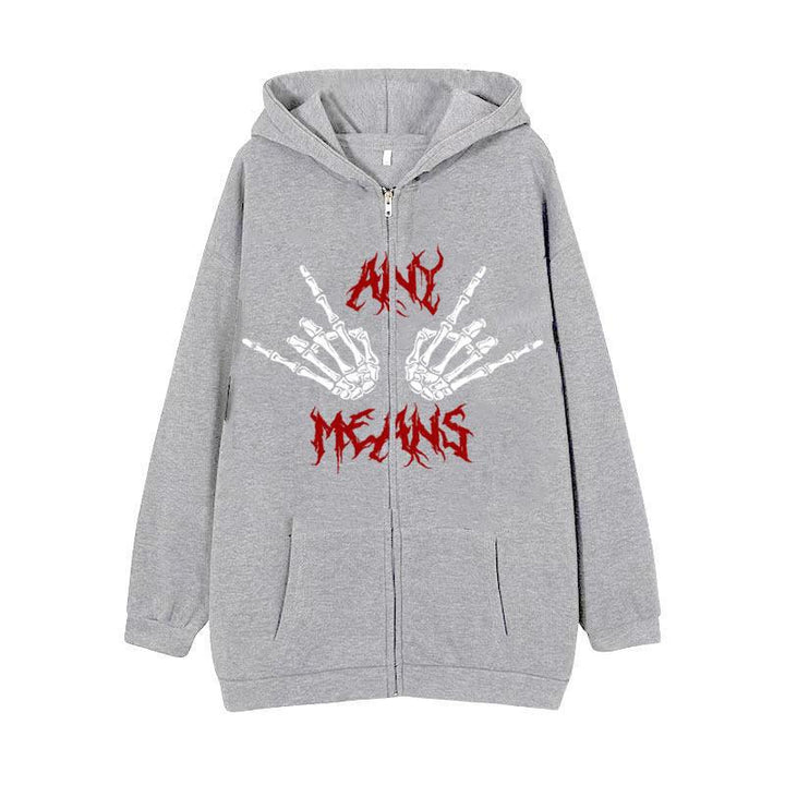 Women's hoodie with unique skeleton design and practical kangaroo pockets Lisslune