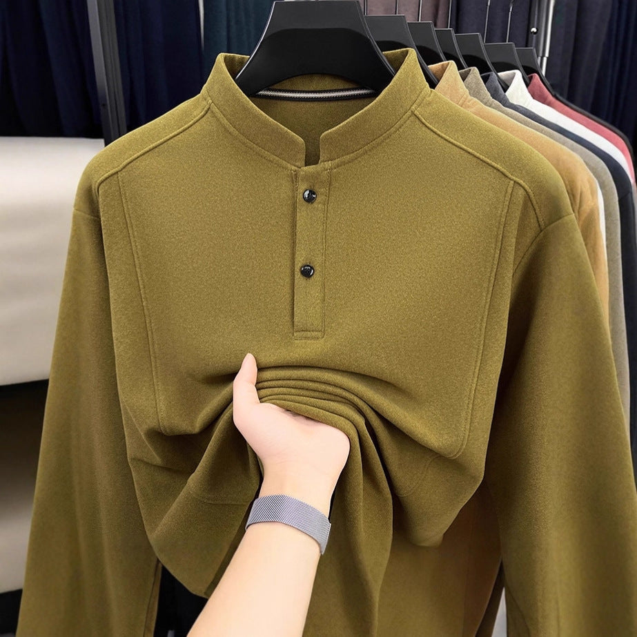 Men's casual long sleeve shirt with button closure Lisslune