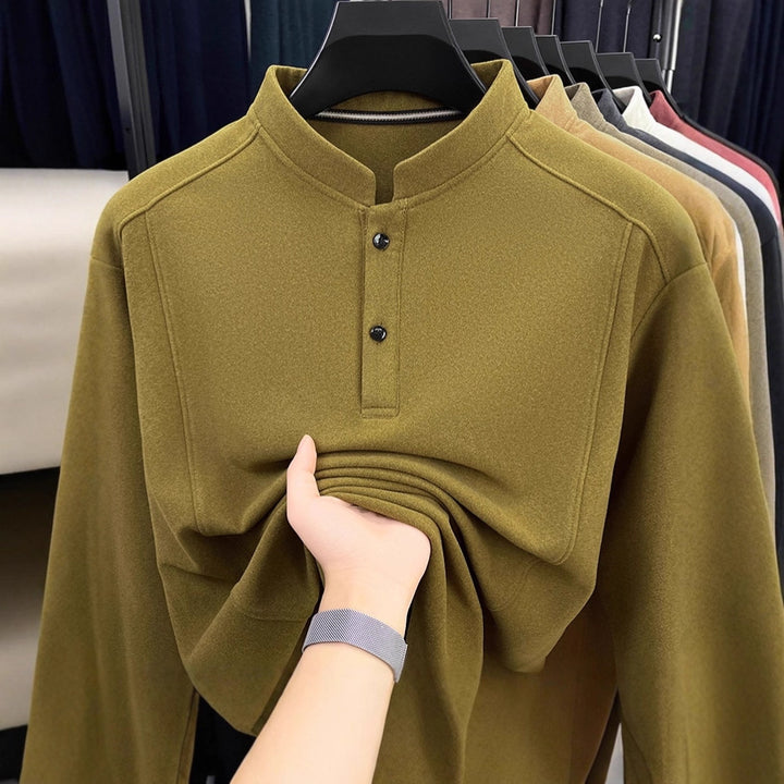 Men's casual long sleeve shirt with button closure Lisslune