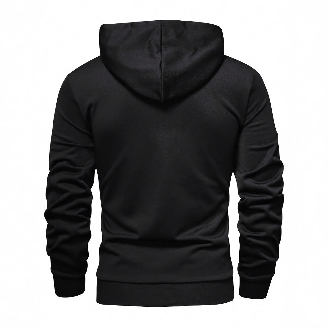 Men's Stylish Hoodie with Asymmetrical Zipper Lisslune