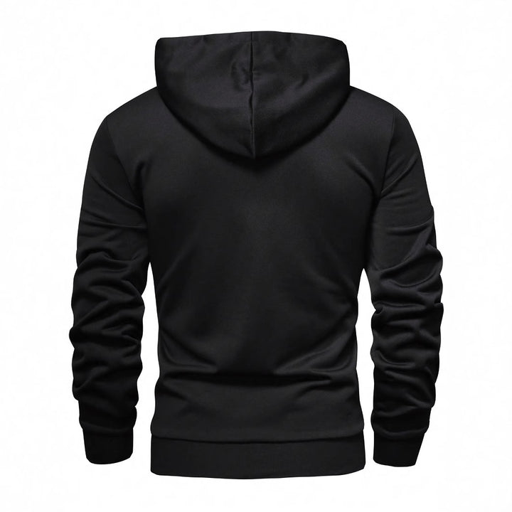 Men's Stylish Hoodie with Asymmetrical Zipper Lisslune