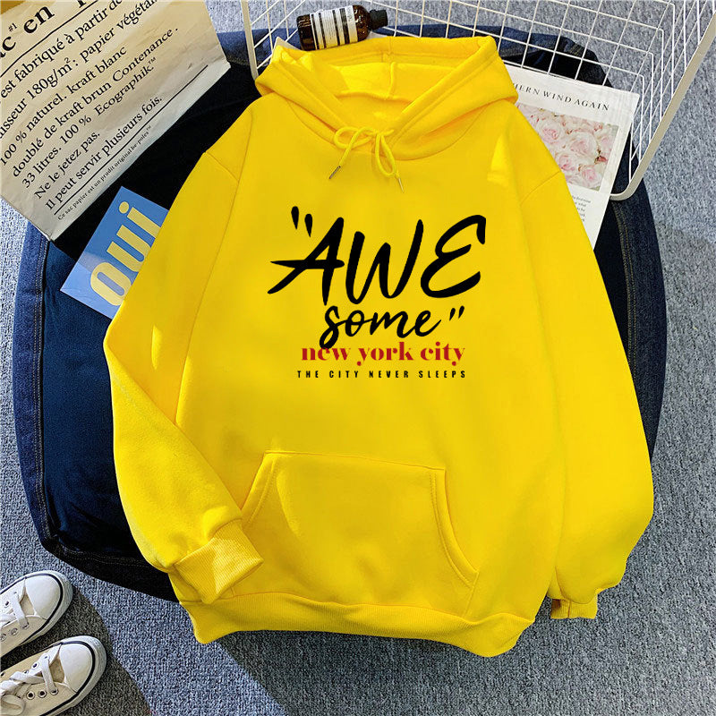 Women's hoodie with stylish New York lettering Lisslune