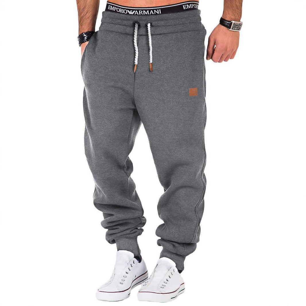 Men's comfortable leisure jogging pants with elastic waistband and practical pockets Lisslune
