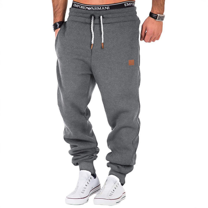 Men's comfortable leisure jogging pants with elastic waistband and practical pockets Lisslune