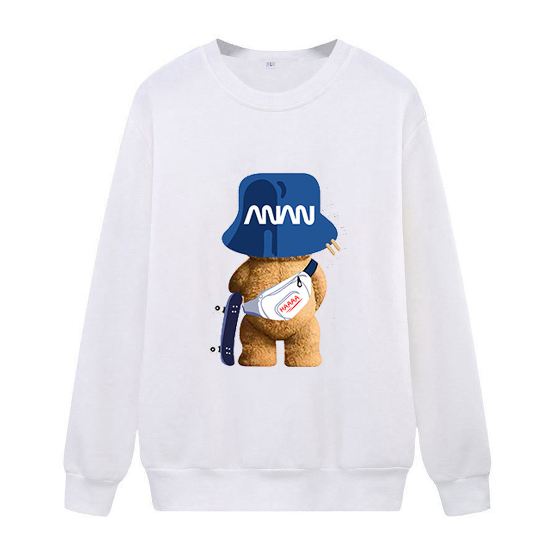 Women casual sweatshirt with playful bear motifs Lisslune