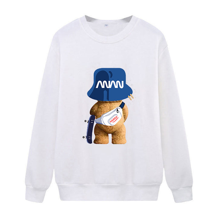 Women casual sweatshirt with playful bear motifs Lisslune